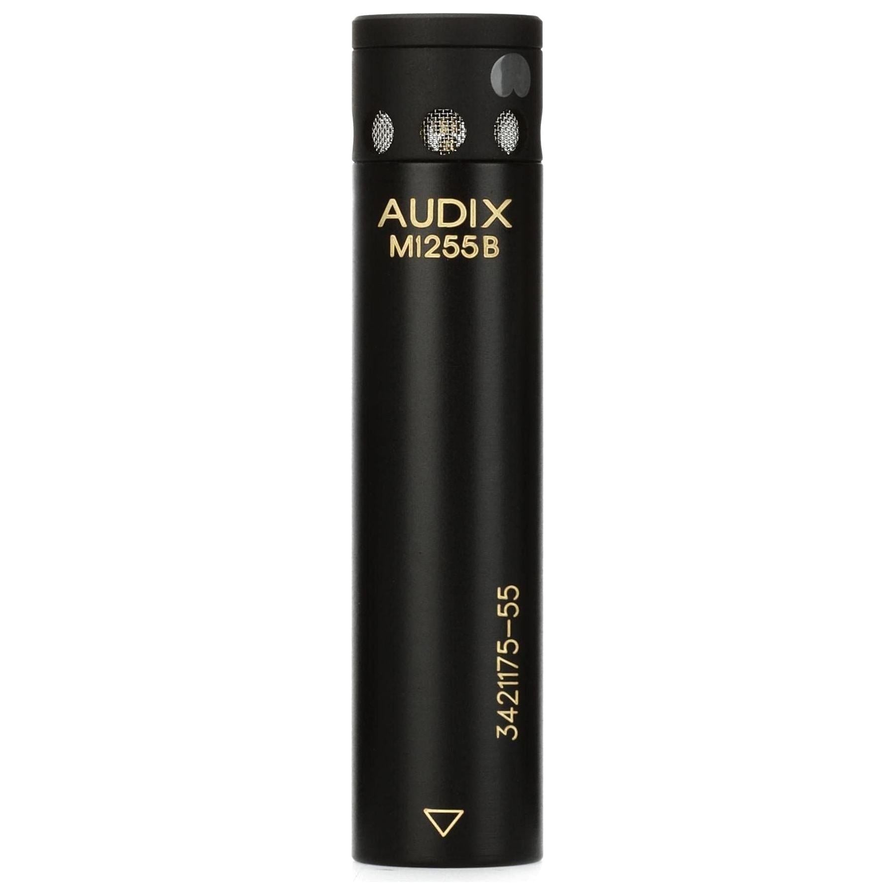 Audix M1255B Miniature Condenser Microphone with 25' Cable (Cardioid, Black)