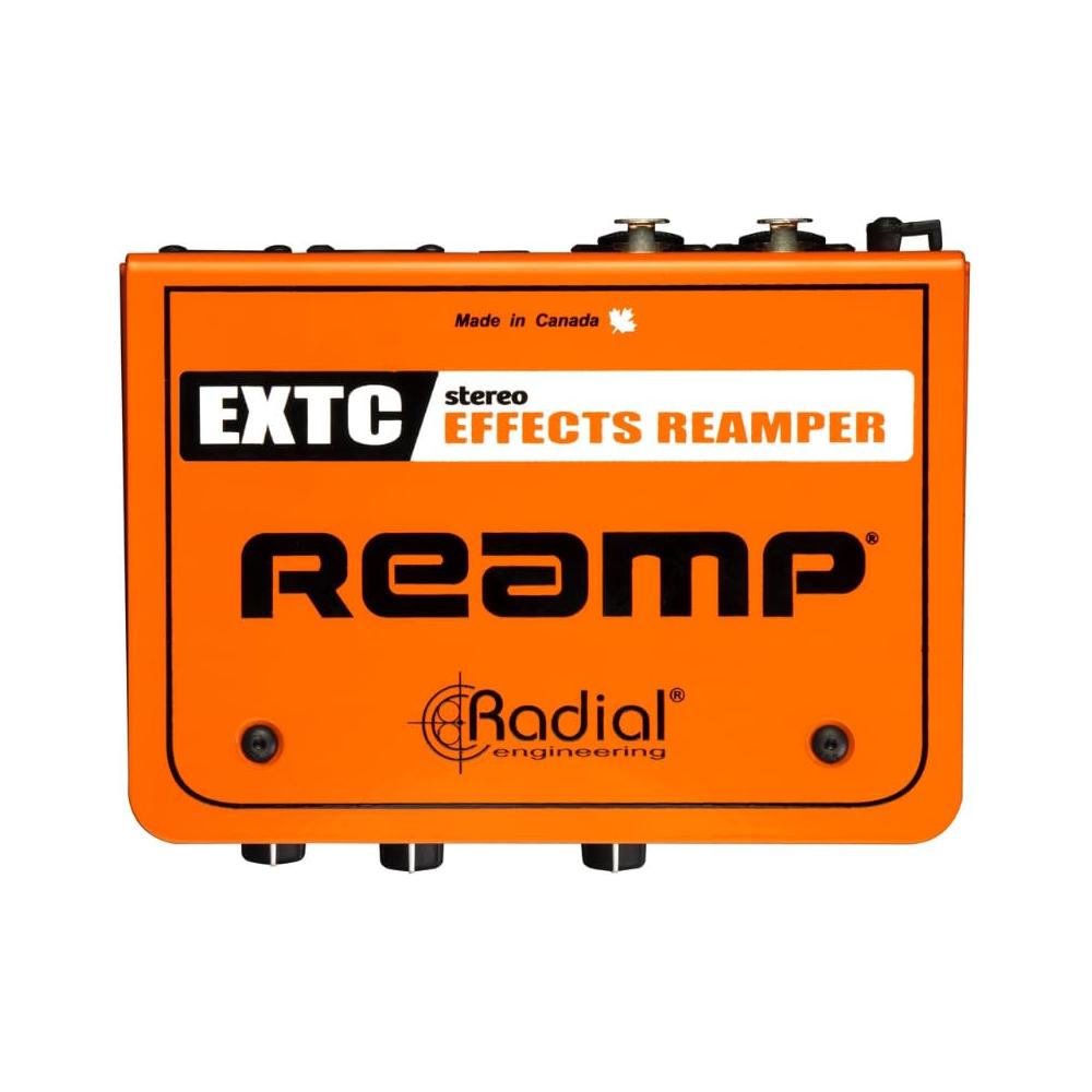 Radial Engineering EXTC-Stereo Effects Interface & Reamper Bundle with Pig Hog 10ft Microphone Cable and Liquid Audio Instrument Polishing Cloth - Reamp Box