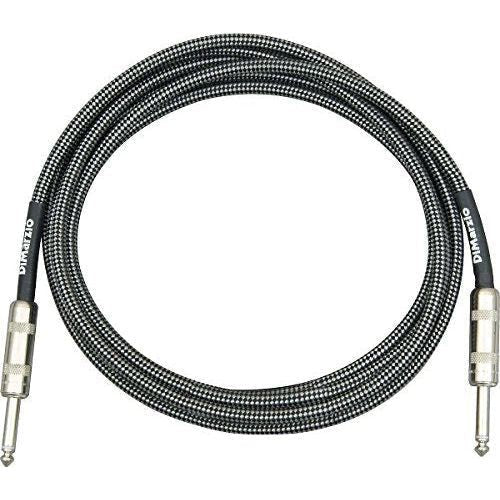 DiMarzio Instrument Cable Black and Silver 18 ft.