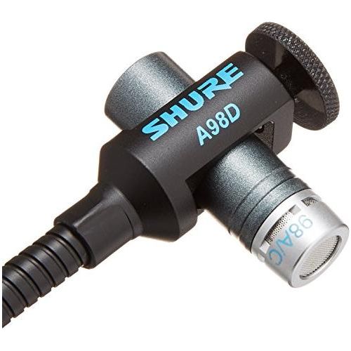 Shure BETA 98AD/C Drum Microphone - Miniature Cardioid Condenser Mic with RPM626 in-Line Preamplifier, A98D Drum Mount for Secure Placement and C98D 15' Cable - Ideal for Snares, Toms and Percussion