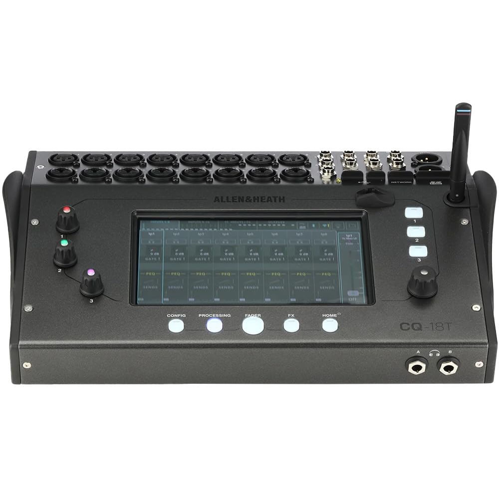 Allen & Heath CQ-18T Ultra-Compact 18in / 8out Digital Mixer with Wi-Fi Bundle with Allen & Heath CQ-18T Soft Case and Liquid Audio Polishing Cloth