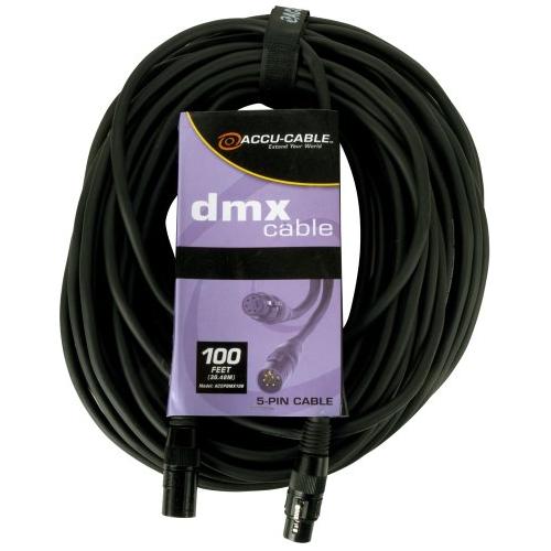 ADJ Products AC5PDMX100 100 Foot, 5 PIN DMX Cable, Black