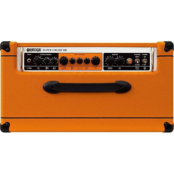 Orange Super Crush 100W Cab Amplifier Combo Bundle w/Orange FS1 Footswitch, Pig Hog 10' Instrument Cable, Power Cable & Liquid Audio Polishing Cloth