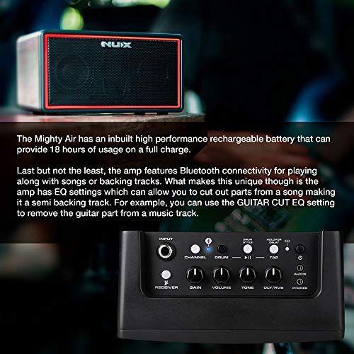 NUX Mighty Air Wireless Stereo Modelling Guitar/Bass Amplifier with Bluetooth,Mobile App