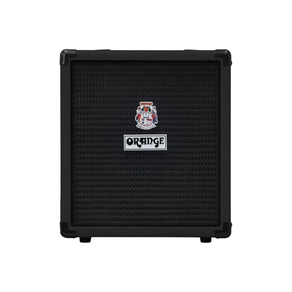 Orange Crush Bass 25 Black Guitar Combo Amp Bundle w/Pig Hog Black Woven Instrument Cable and Liquid Audio Polishing Cloth 1x8 25 Watts, 3 Band EQ & Integrated Chromatic Tuner