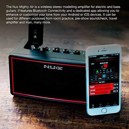 NUX Mighty Air Wireless Stereo Modelling Guitar/Bass Amplifier with Bluetooth,Mobile App