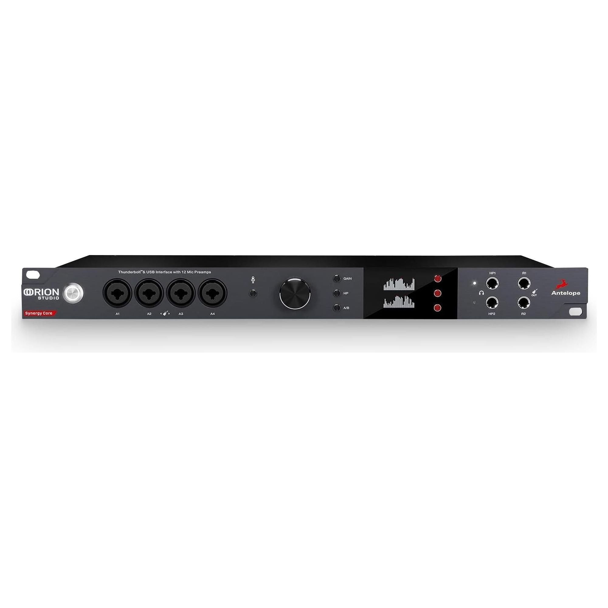 Orion Studio Synergy Core Thunderbolt 3 Interface and USB Audio Interface with 12 Discrete Preamps and 6 DSP + 2 FPGA FX Processors for Audio Recording - Antelope Audio