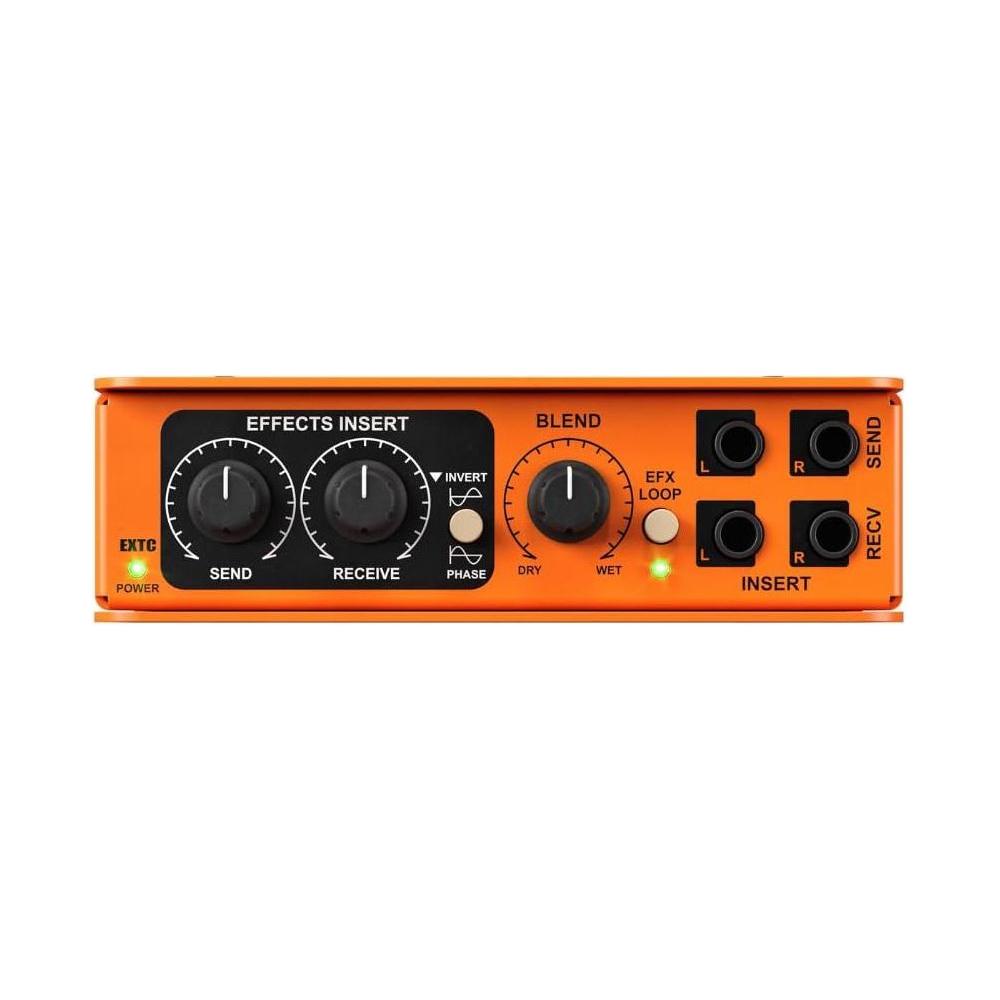 Radial Engineering EXTC-Stereo Guitar Effects Interface & Reamper Bundle w/ 2-Pack Pig Hog 10' Orange Cream 2.0 Instrument Cable, Power Adapter and Liquid Audio Polishing Cloth