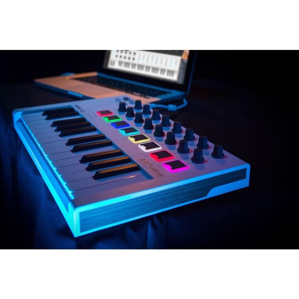 Arturia MiniLab 3 MIDI Keyboard Controller Bundle with Icon Duo22 Live USB Audio Interface, USB Cable & Polishing Cloth