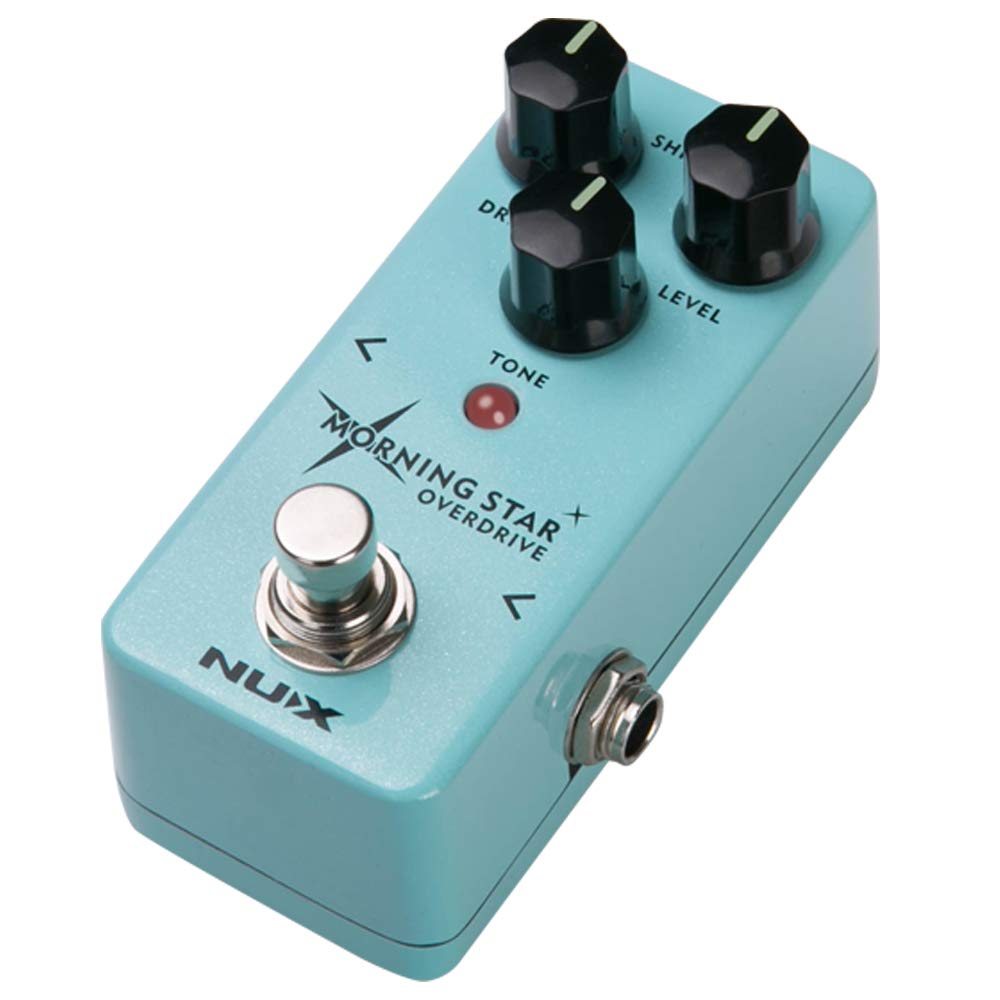 NUX Morning Star Guitar Overdrive Effect Pedal Blues-break Overdrive with an extra Treble touch option,True Bypass or Buffer Bypass