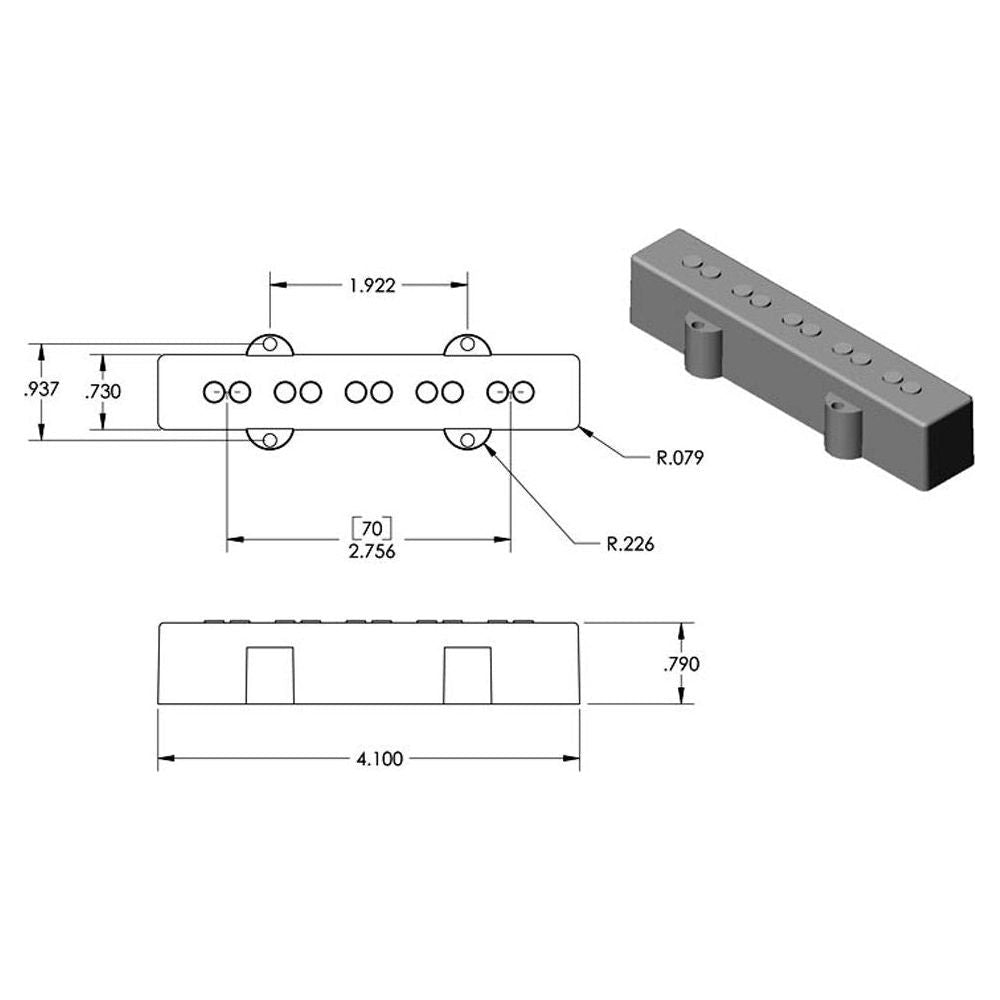 Seymour Duncan SJ5 Single Coils Jazz Bass Pickup Black