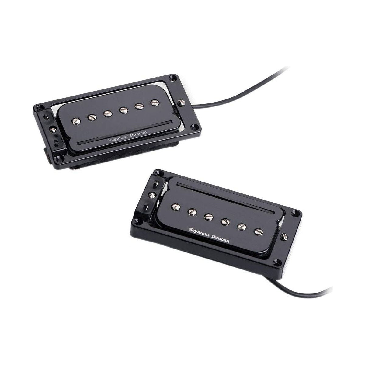 Seymour Duncan 11303-03-B2 P-Rails with Flat Triple Shot Set (Flat Top) - Black