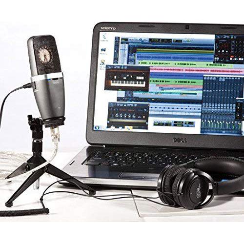 Apex Apex555 USB Large Diaphragm Cardioid Studio Condenser Microphone with Headphone Monitoring