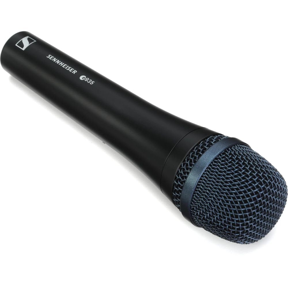 Liquid Audio - Sennheiser E 935 Cardioid Dynamic Vocal Microphone Bundle w/Pig Hog PHM10 8mm Mic Cable Polishing Cloth