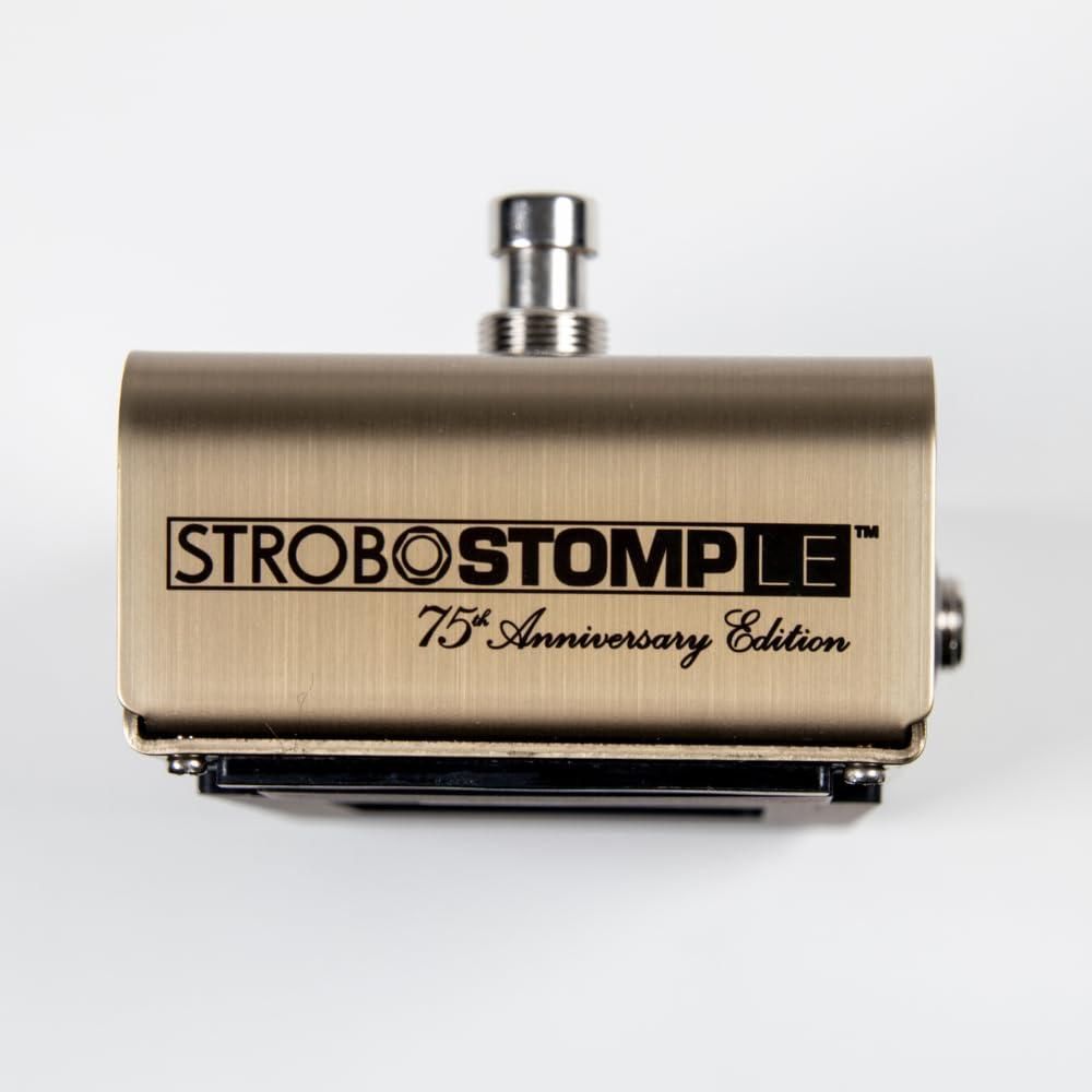 Peterson Strobe Tuner StroboStomp LE 75th Anniversary Edition Tuner Pedal Bundle with 12x Fender Guitar Picks & Liquid Audio Instrument Polishing Cloth