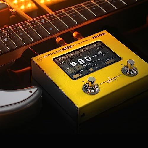 Hotone Ampero Mini MP-50 Guitar Bass Amp Modeling IR Cabinets Simulation Multi Language Multi-Effects with Expression Pedal Stereo OTG USB Audio Interface