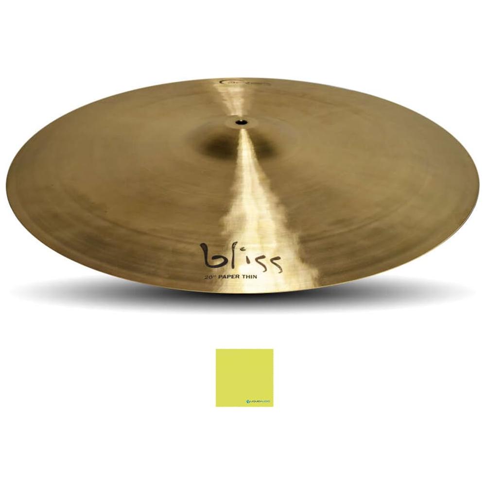 Dream Cymbals and Gongs Bliss Series 20 Inch Paper Thin Cymbals (BPT20) Bundle with Liquid Audio Instrument Polishing Cloth - Dream Cymbals Bliss Series