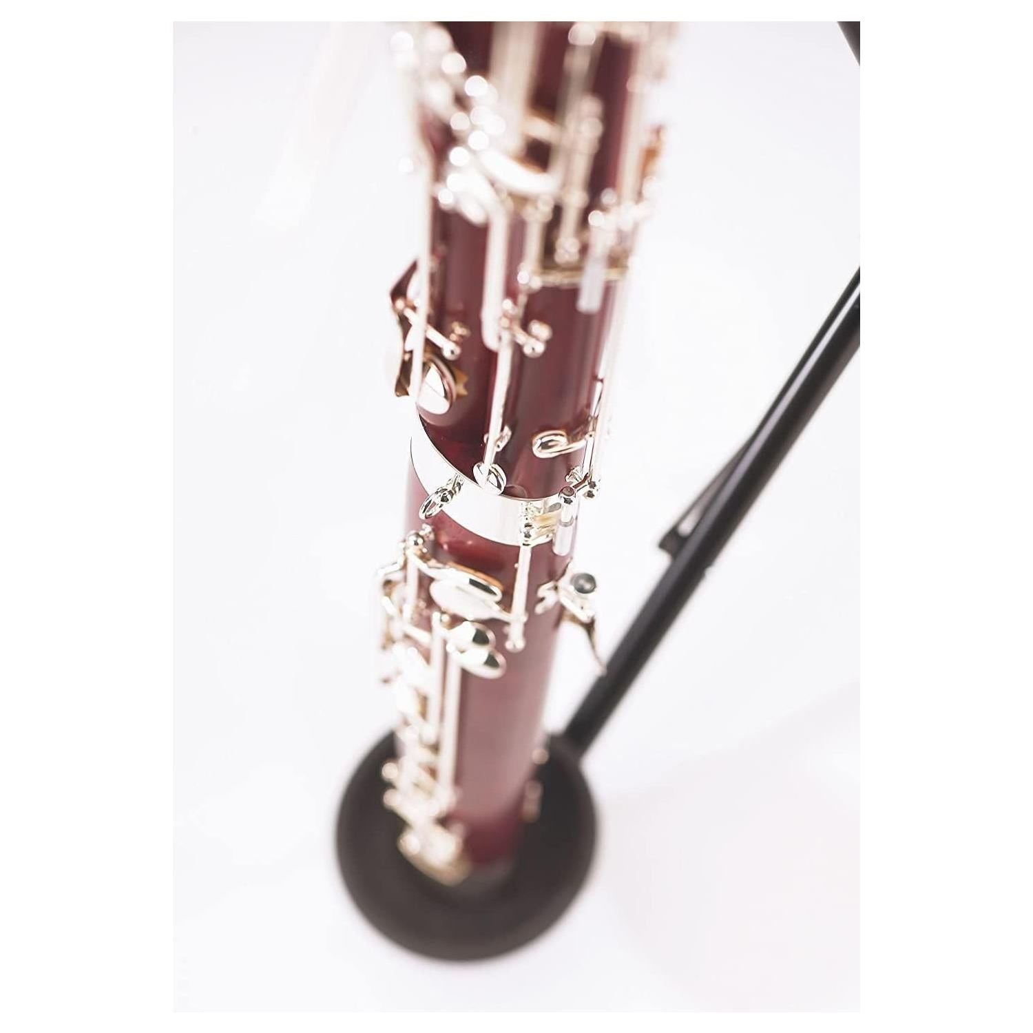 K&M König & Meyer Bassoon Stand 15010.011.55 | Stable Secure Adjustable/Folding Stand For Bass Clarinet & Eb Alto | Lightweight & Compact Tripod Base | Felt Support Arms | Made in Germany | Black