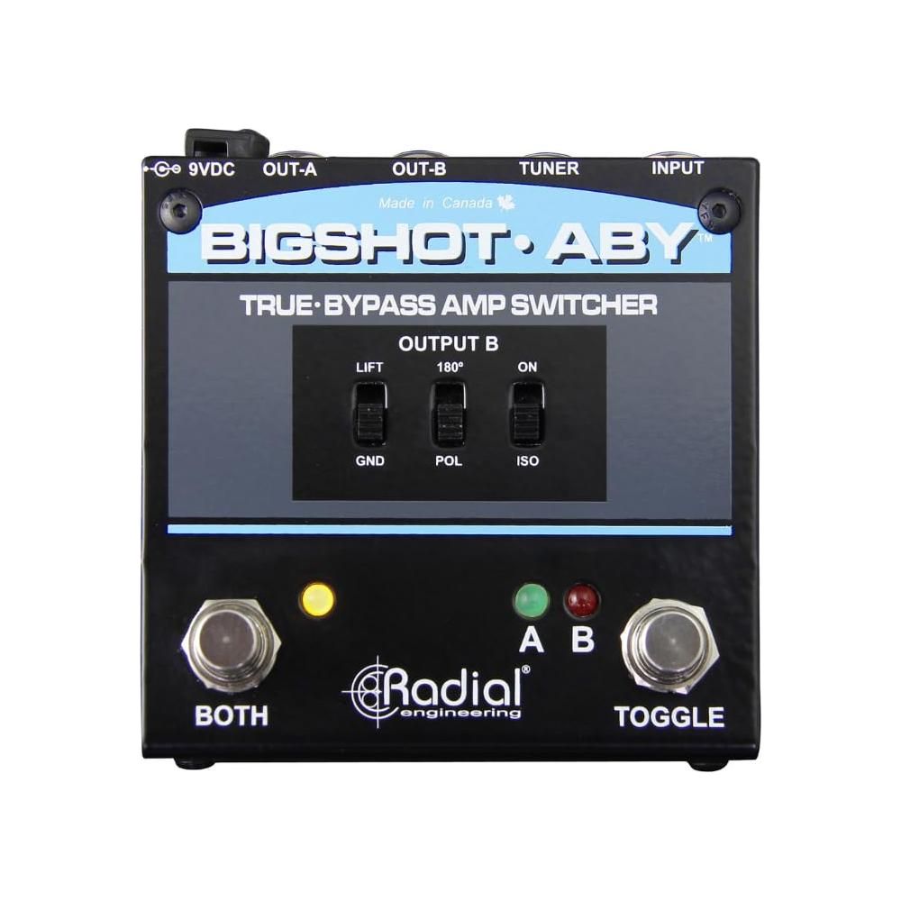 Radial Bigshot ABY True-Bypass Switcher Bundle w/Pig Hog Mic Cable and Liquid Audio Polishing Cloth