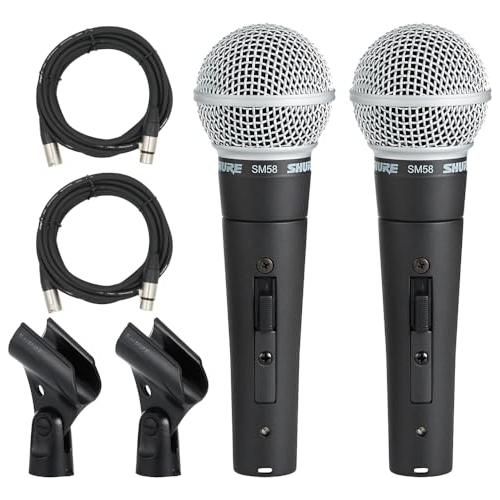 Shure SM58S Vocal Microphone with On Off Switch - 2 Pack