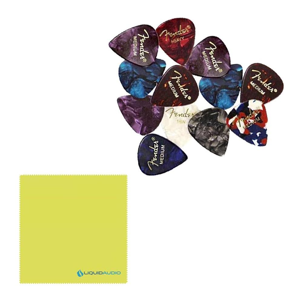 EMG KH20 Pro Series Kirk Hammett Active Pickup Prewired Guitar Pickguard Set Bundle w/ 12x Guitar Picks and Liquid Audio Polishing Cloth