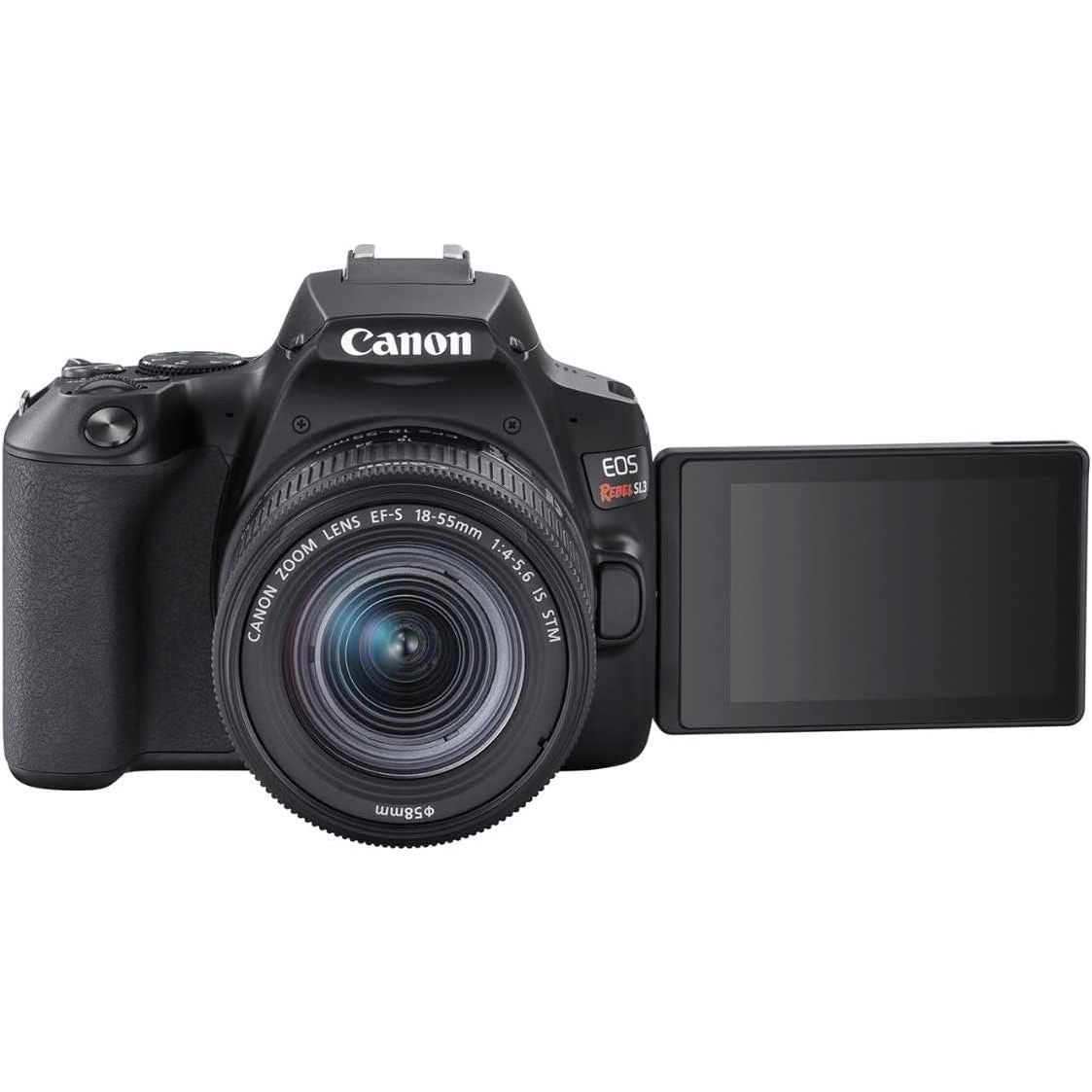 CANON EOS Rebel SL3 DSLR Camera, Built-in Wi-Fi, Dual Pixel CMOS AF and 3.0 inch Vari-Angle Touch Screen, Body, Black