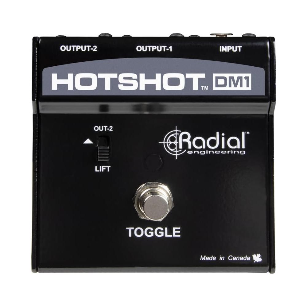 Radial Engineering HotShot DM1 Microphone Signal Muting Footswitch Bundle w/Pig Hog 10' XLR 8MM Microphone Cable & Liquid Audio Polishing Cloth