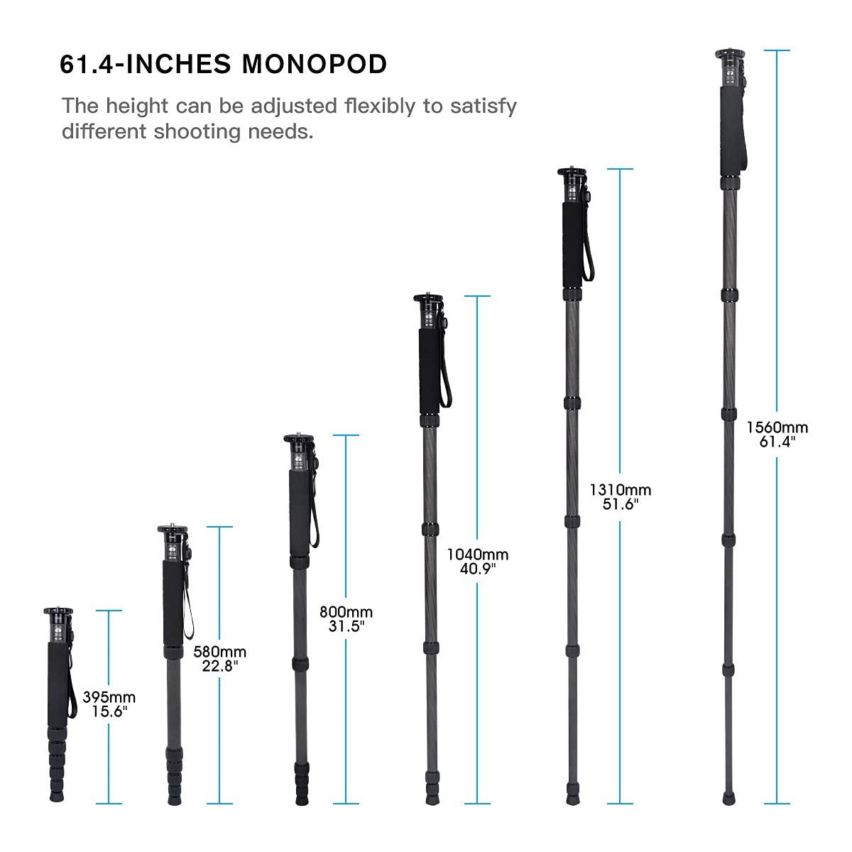 SIRUI P-326 6 Section Carbon Fiber Monopod