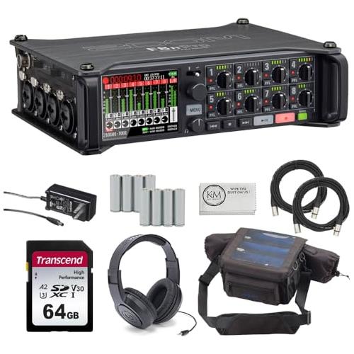 Zoom F8n Pro Professional Field Recorder/Mixer, Audio for Video, 32-bit/192 kHz Recording, 10 Channel Recorder, 8 XLR/TRS Inputs, Timecode, Ambisonics Mode, Battery Powered, Dual SD Card Slots