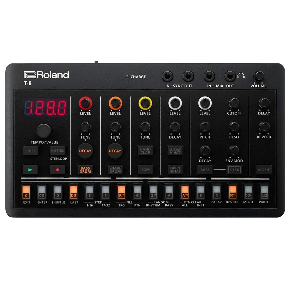 Roland T-8 Beat Machine Bundle w/Samson SR350 Over-Ear Stereo Headphones and Liquid Audio Polishing Cloth