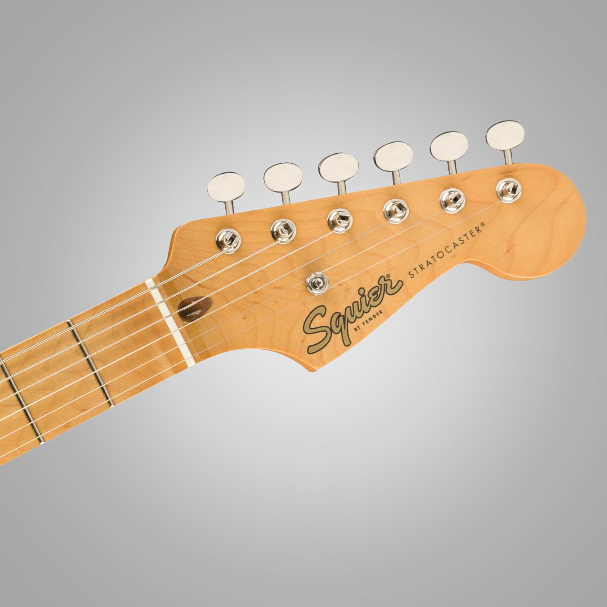 Squier Classic Vibe '50s Stratocaster, Maple Fingerboard, Black Blonde - 0374005506 Bundle w/ 12-Pack Guitar Pick and Liquid Audio Polishing Cloth