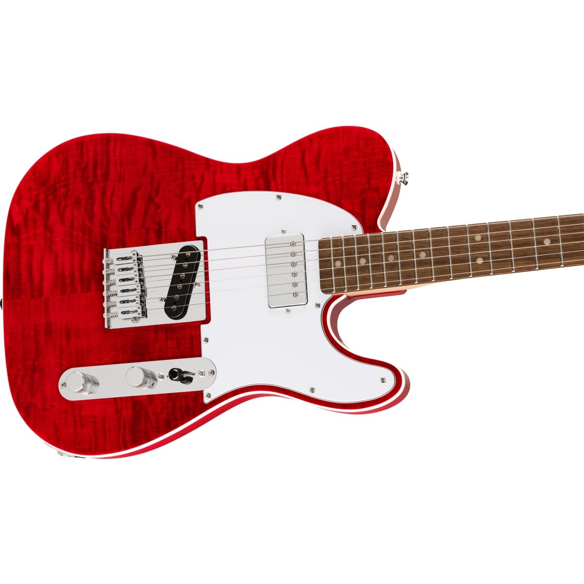 Squier Affinity Series Telecaster Electric Guitar - Crimson Red Transparent