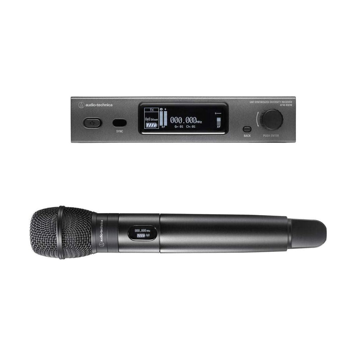 Audio-Technica 3000 Series Wireless System Wireless Handheld Microphone System (ATW-3212/C710DE2)