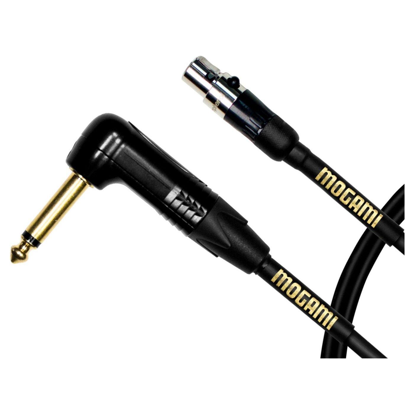 Mogami Gold BPSH TS-18R Belt Pack for Shure Wireless Systems, Gold 1/4" TS Right Angle Plug, 18"