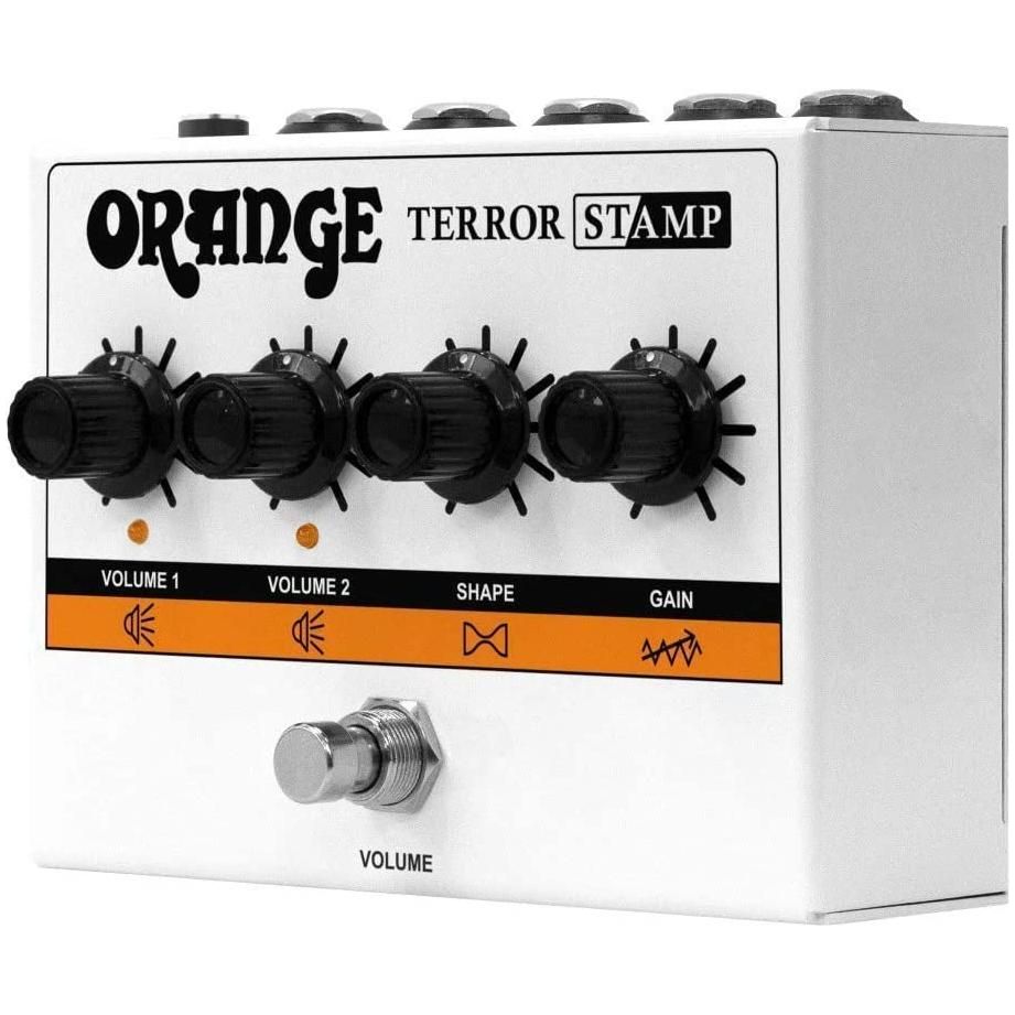 Orange Amps Terror Stamp 20W Hybrid Valve Solid State Guitar Amp Bundle w/Pig Hog Woven Instrument Cable, 2 x Pedal Patch Cables, Power Supply and Liquid Audio Polishing Cloth (6 Items)