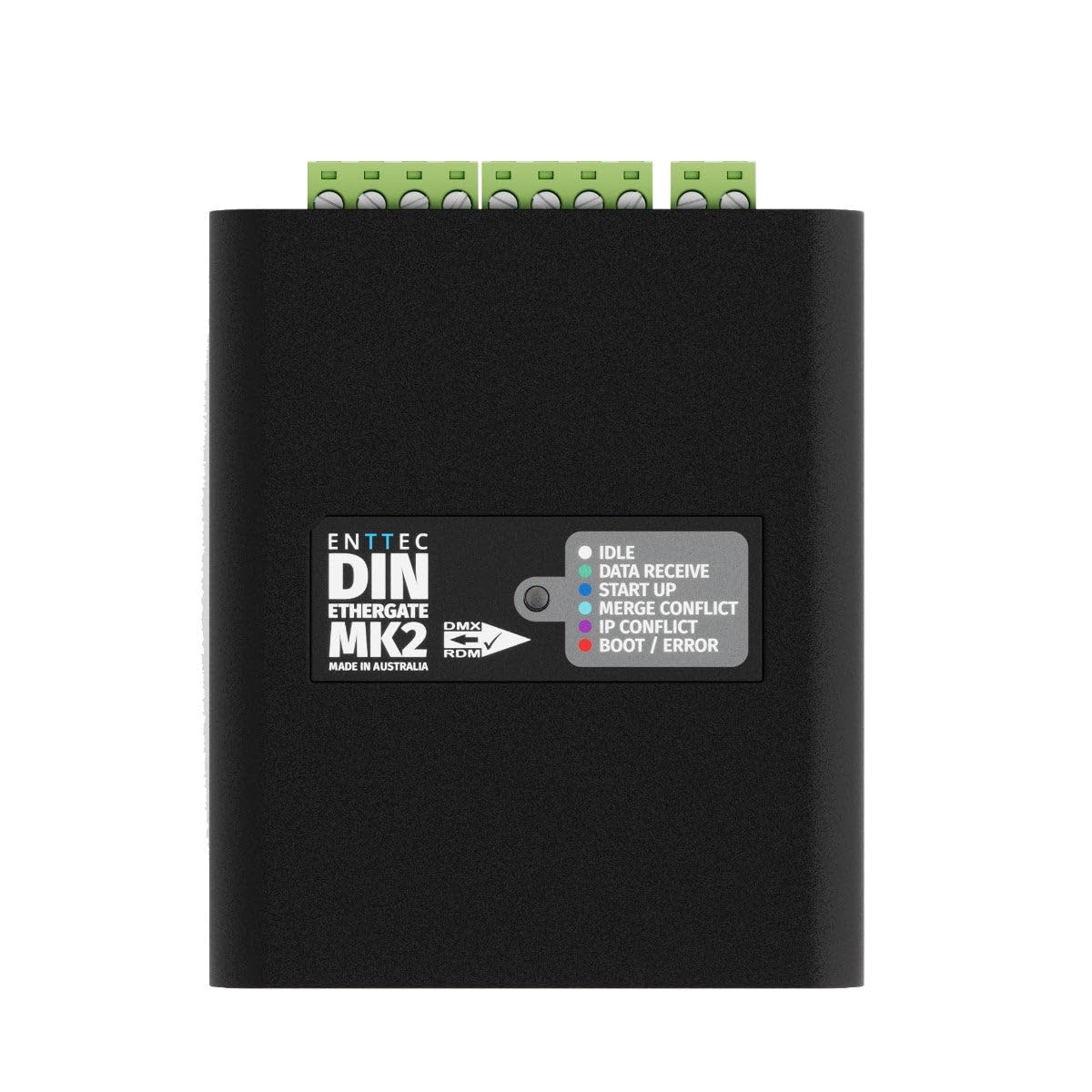 ENTTEC DIN Ethergate Mk2 POE 71031 2 Universe Bi-Directional Ethernet to Dual DMX RDM Converter, DMX500K Compatible