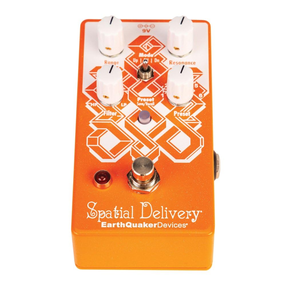 EarthQuaker Devices Spatial Delivery® Envelope Filter with Sample & Hold Bundle w/2x Strukture S6P48 Woven Right Angle Patch Cables, 12x Guitar Picks and Liquid Audio Polishing Cloth