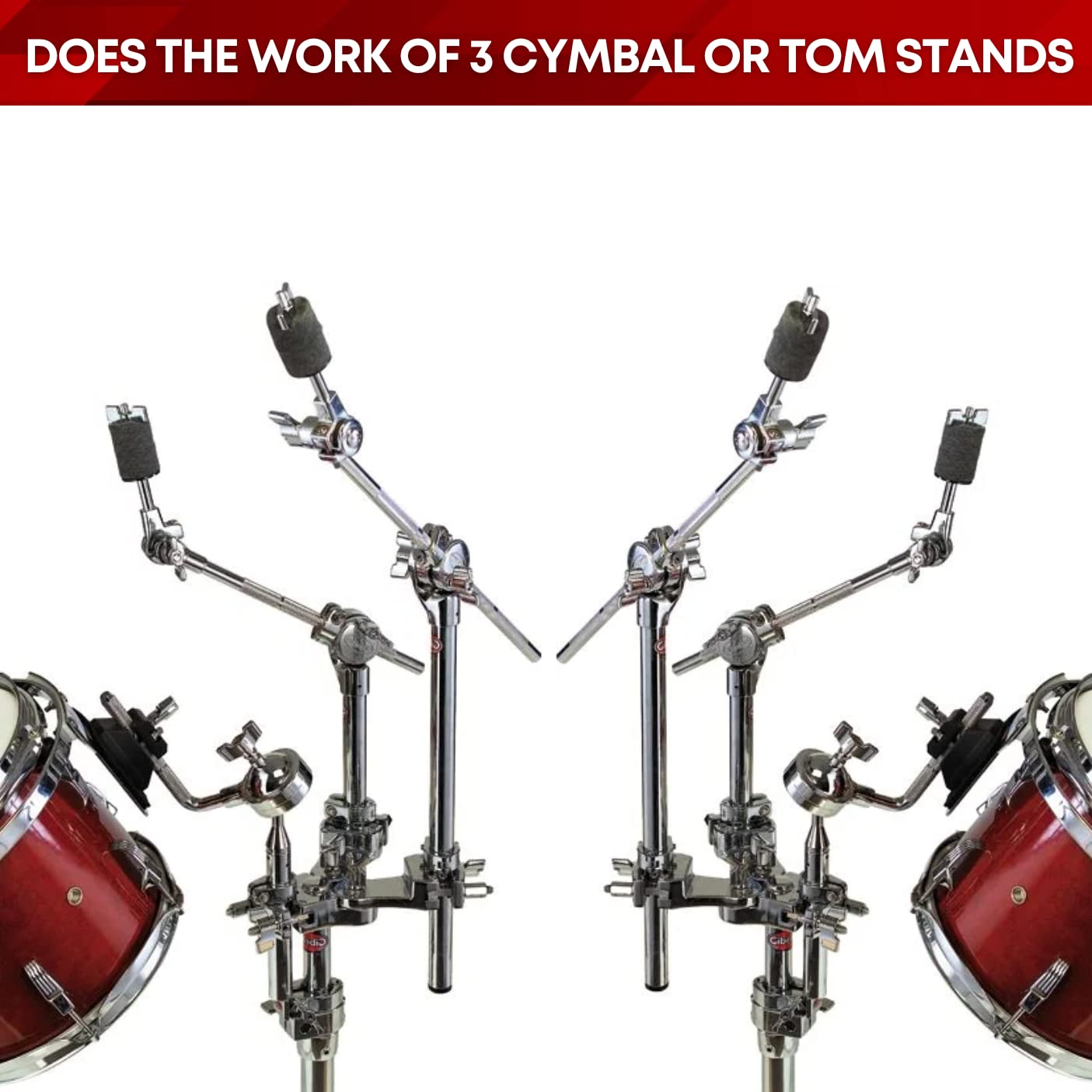 Gibraltar Double-Braced Adjustable 3-Mount Platform Stand, Percussion Accessories and Hardware for Drum Set (9713PM)