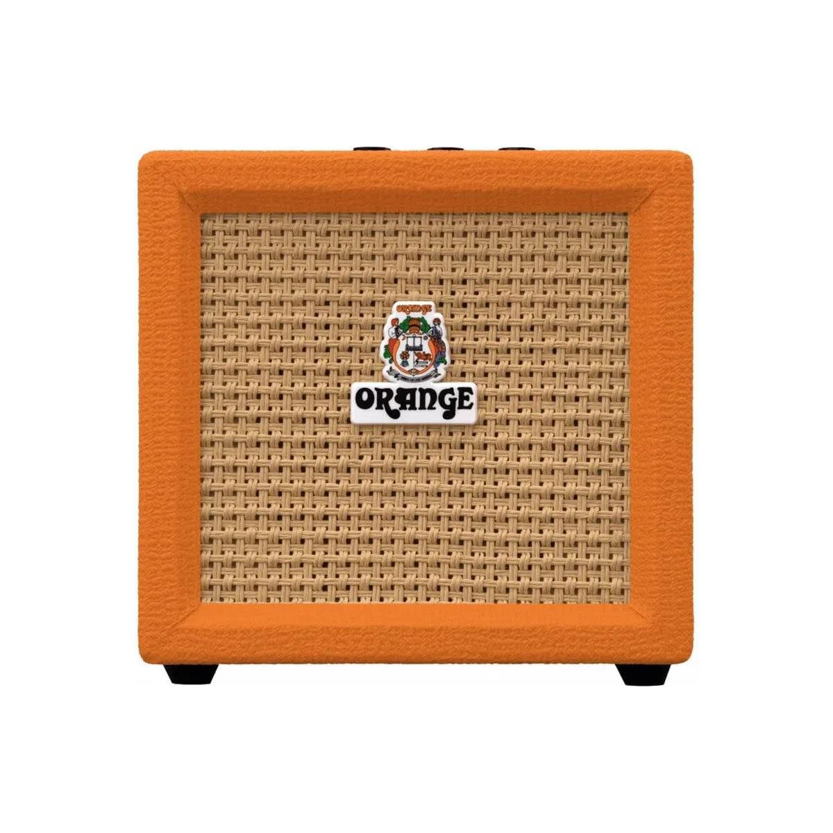 Orange Crush Amp Mini 3W Analogue Combo Battery Powered Amp Bundle with AC Power Adapter, 9V Battery & Polishing Cloth - Electric Bass Guitar Amp, Portable Practice Amp, Mini Speaker Amplifier