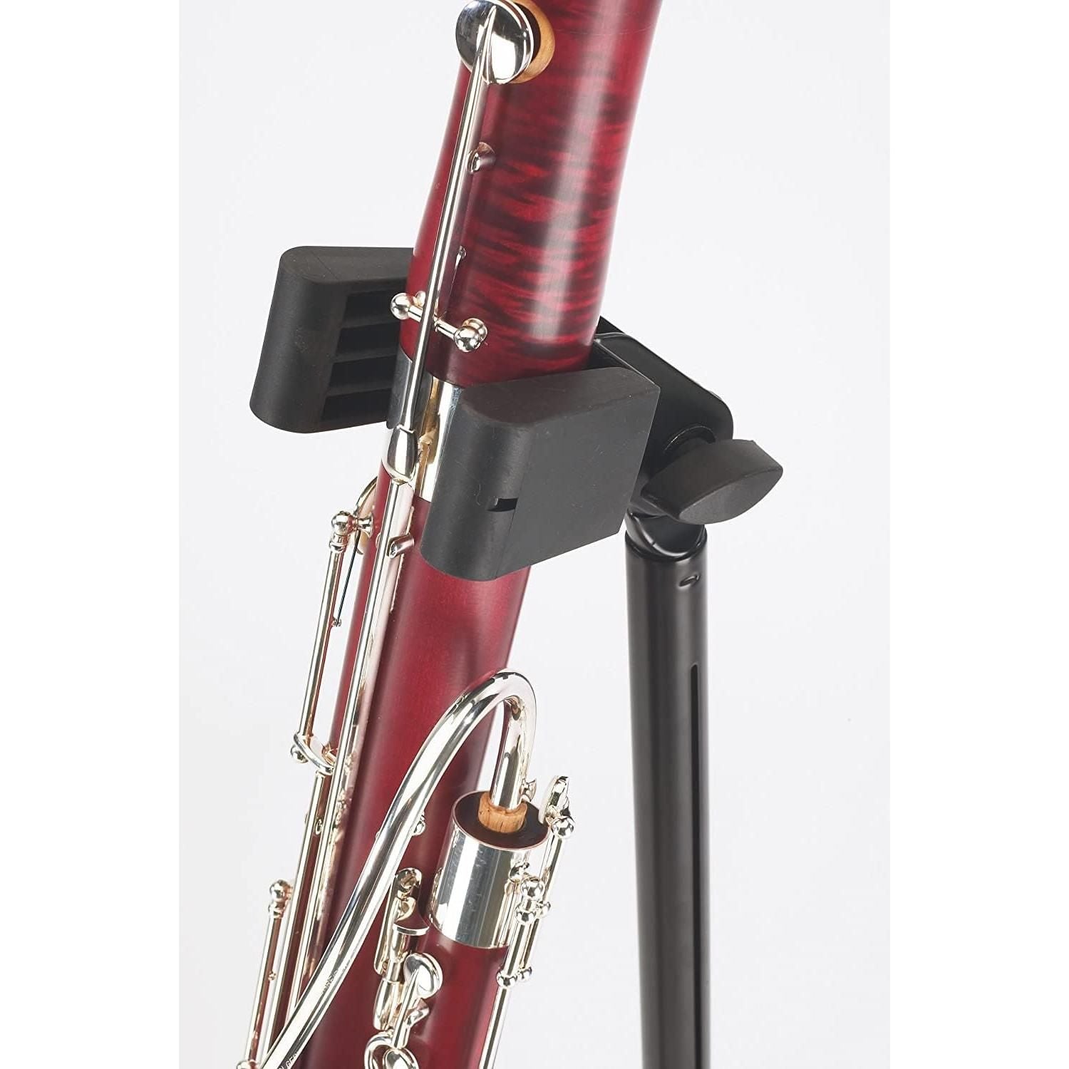 K&M König & Meyer Bassoon Stand 15010.011.55 | Stable Secure Adjustable/Folding Stand For Bass Clarinet & Eb Alto | Lightweight & Compact Tripod Base | Felt Support Arms | Made in Germany | Black