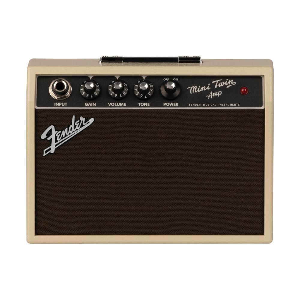 Fender Mini '65 Twin-Amp, Blonde Bundle w/12x Guitar Picks and Liquid Audio Polishing Cloth