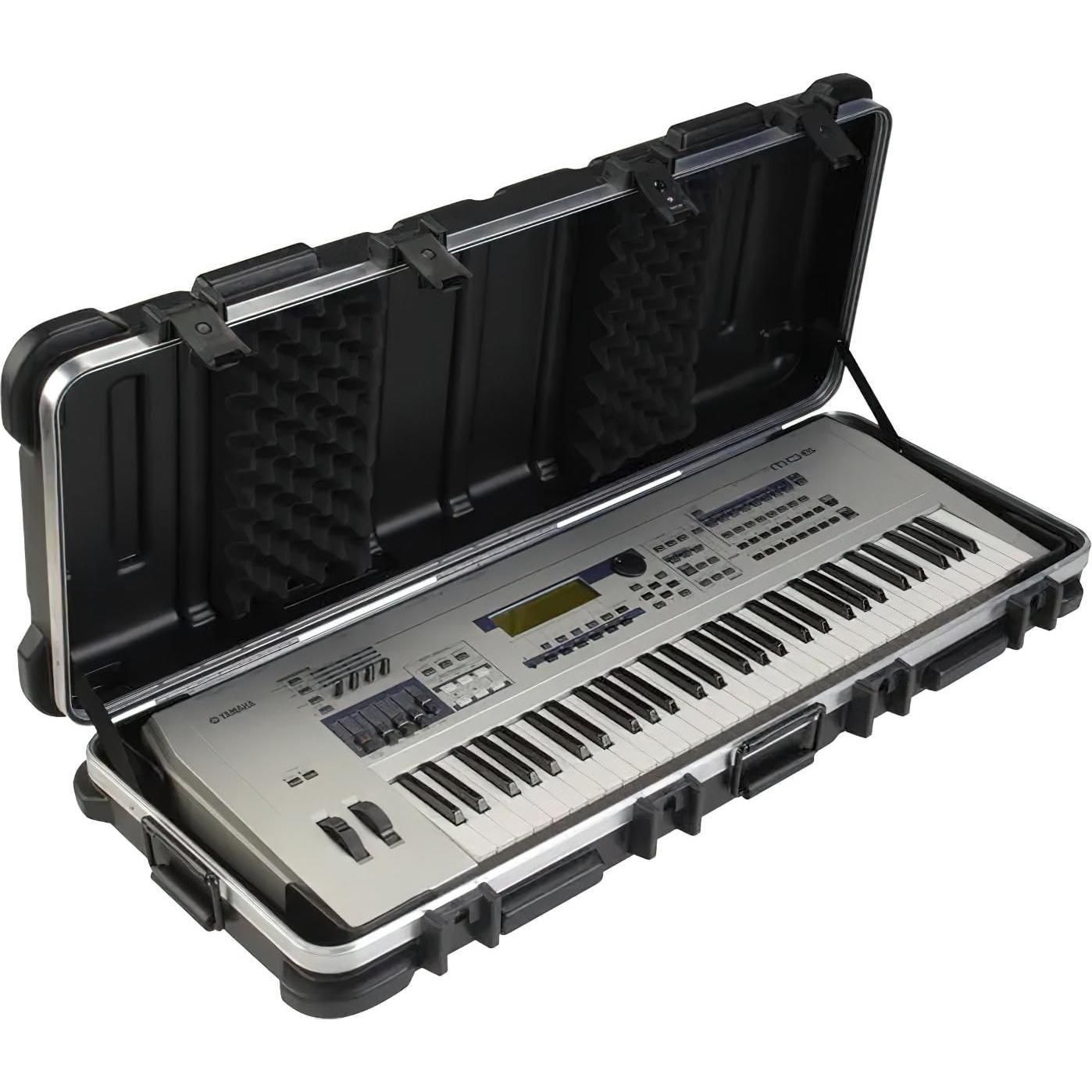 SKB ATA 61-Note Keyboard Case with Wheels, TSA Locking, Trigger Latch