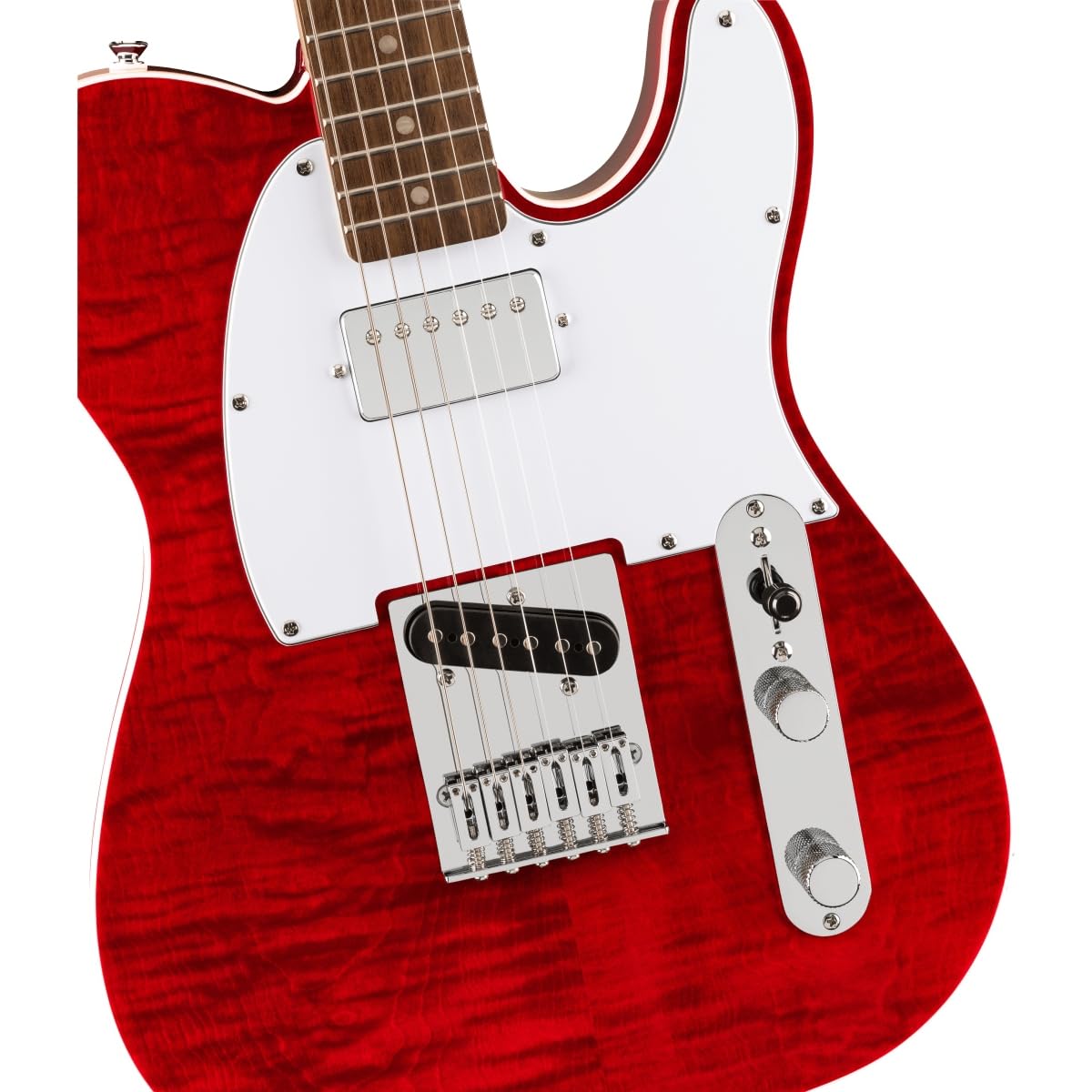 Squier Affinity Series Telecaster Electric Guitar - Crimson Red Transparent