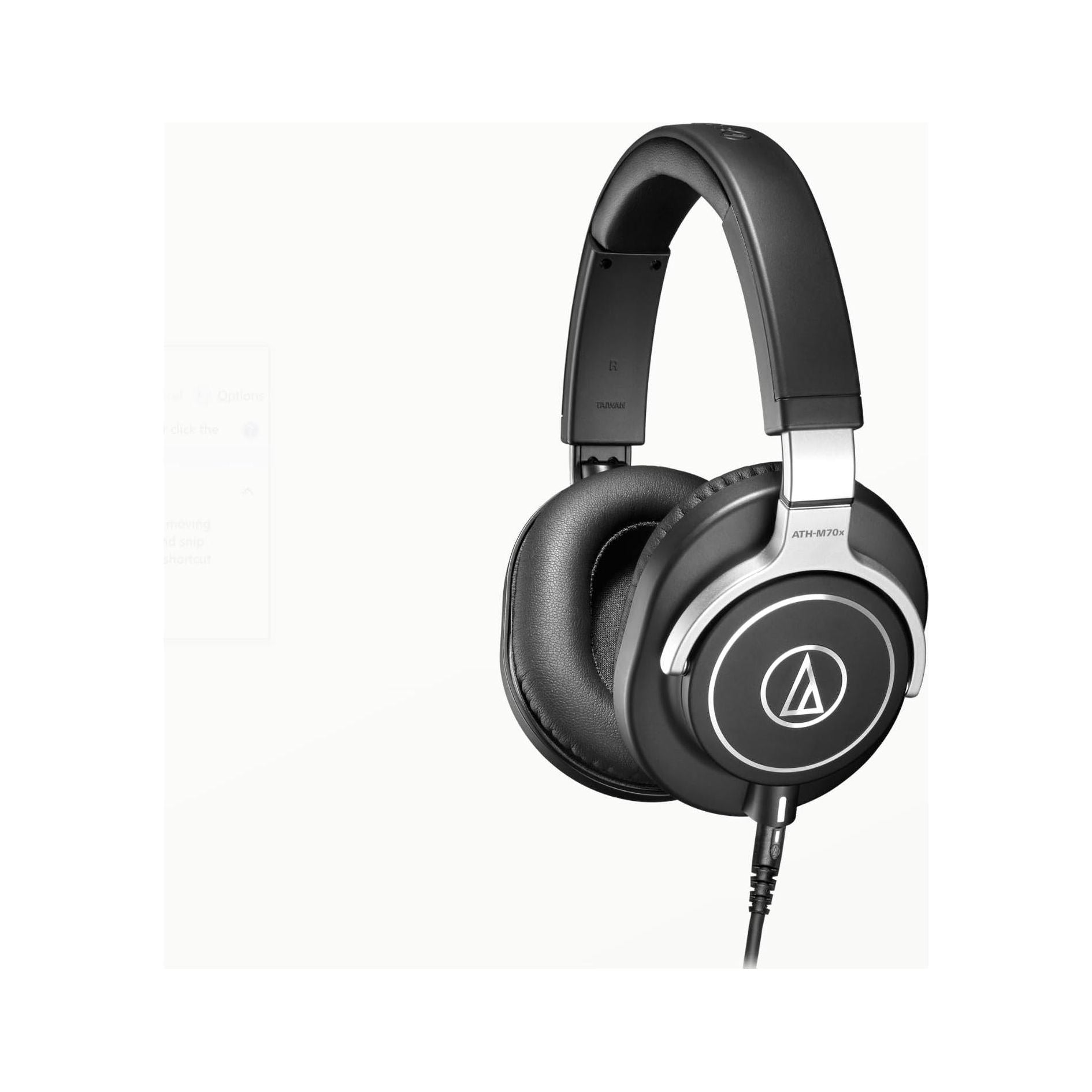 Liquid Audio Audio-Technica ATH-M70x Professional Monitor Headphones Bundle w/Pig Hog Solutions Headphone Extension Cable 1/4" Polishing Cloth