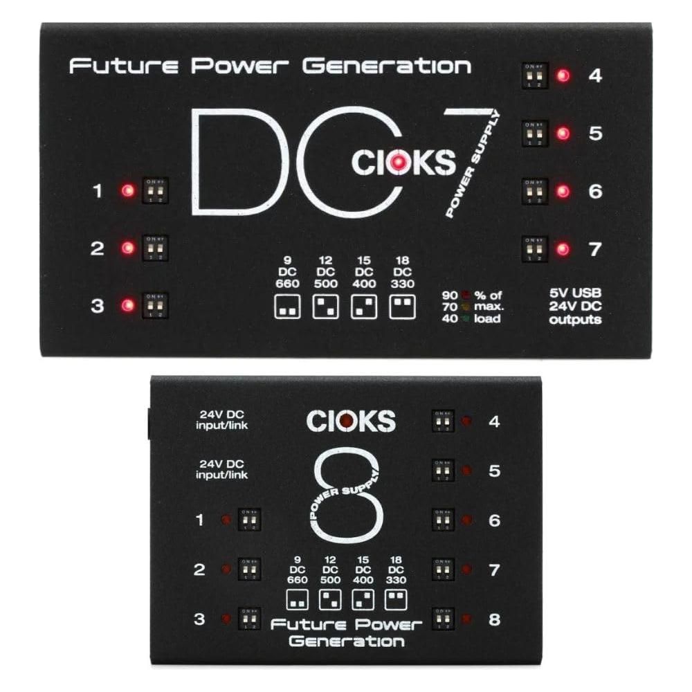 CIOKS SPB Special Limited Edition DC7 Power Supply and C8 Expander Superpower Bundle w/ 4X Strukture S6P48 Woven Right Angle Patch Cables and Liquid Audio Polishing Cloth