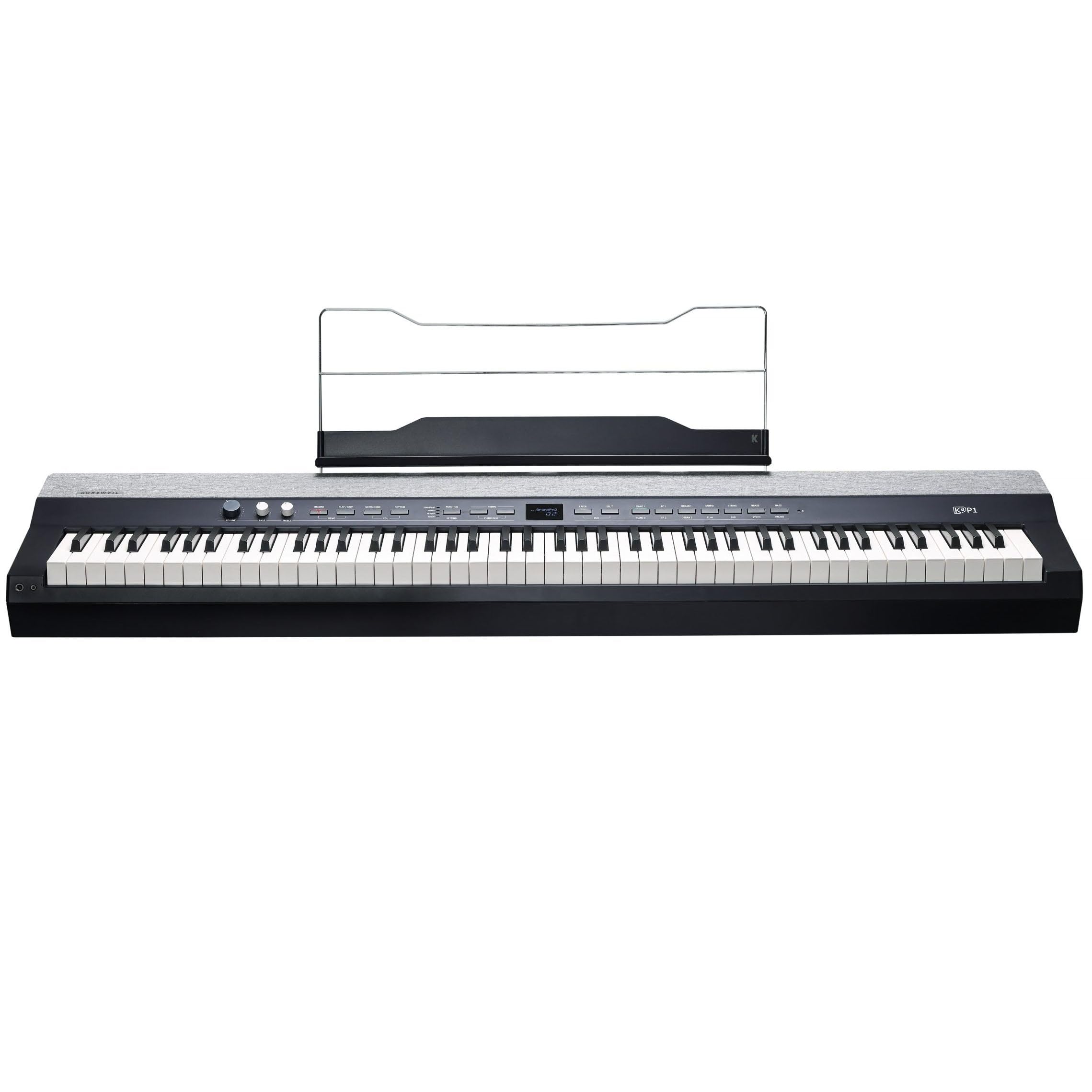 Kurzweil Ka P1 88-Key Weighted Hammer Action Digital Piano with 28 flagship Voices + Power Supply + Sustain Pedal