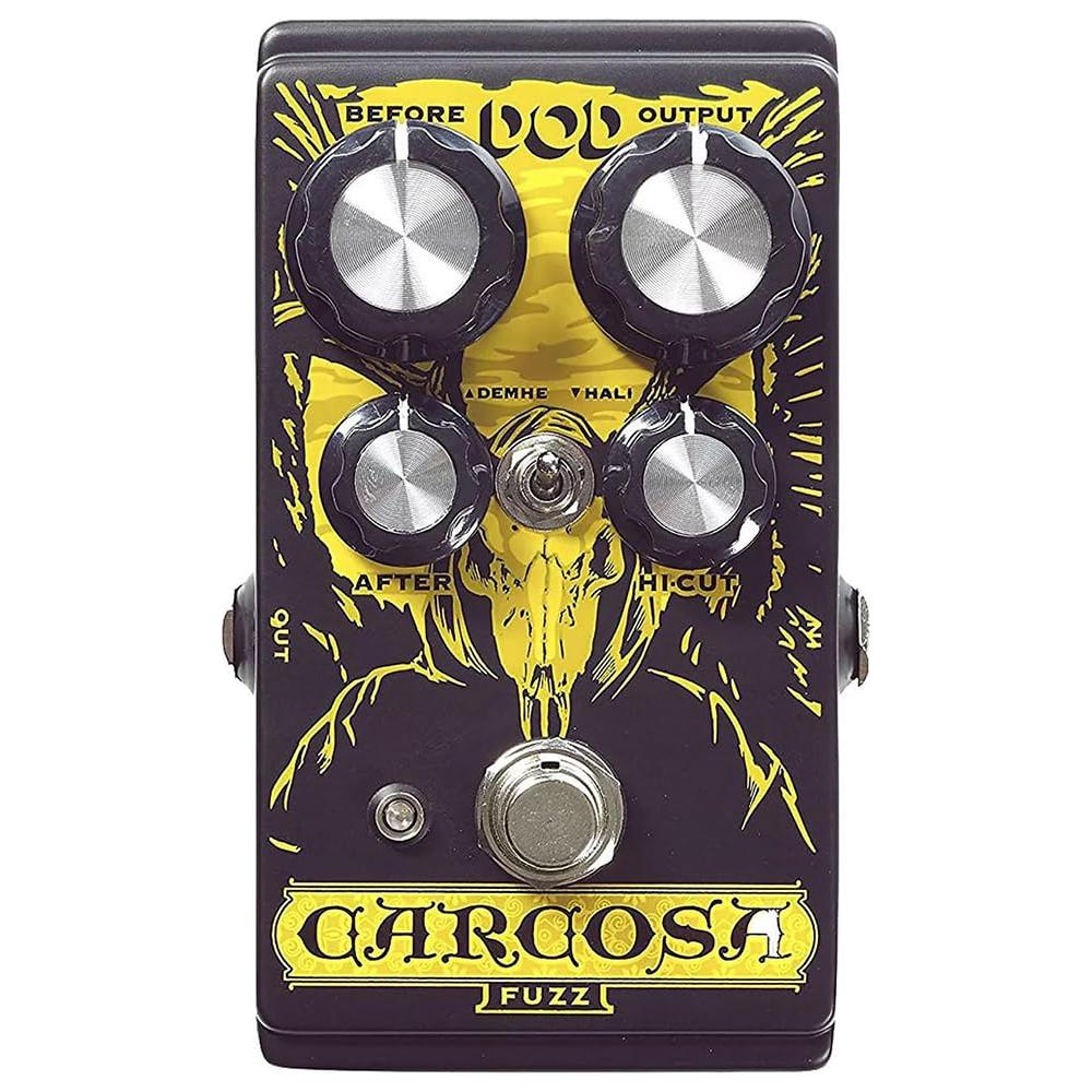 DigiTech Carcosa Fuzz Effect Pedal Bundle w/ 2-Pack Strukture Cable, 12-Pack Guitar Pick and Liquid Audio Polishing Cloth