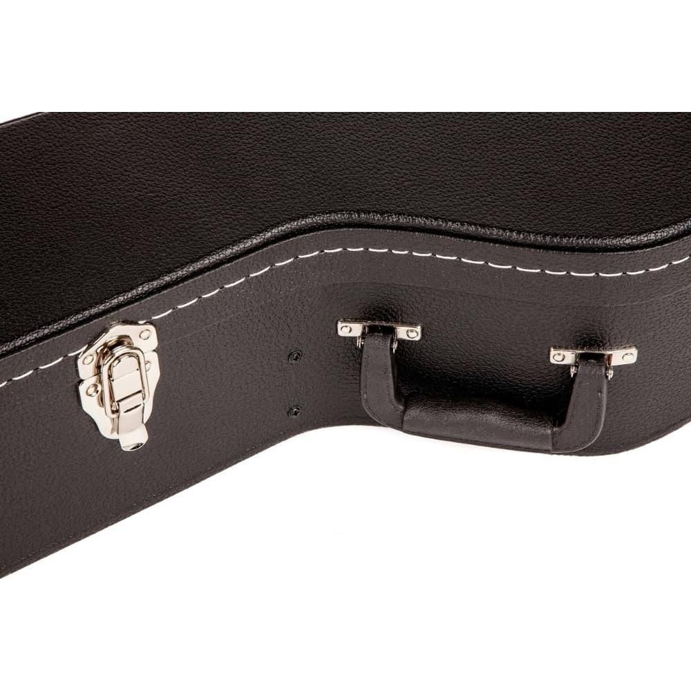 Liquid Audio Squier® Flat-Top Dreadnought Acoustic Guitar Case Bundle w/ 12-Pack Guitar Picks Polishing Cloth