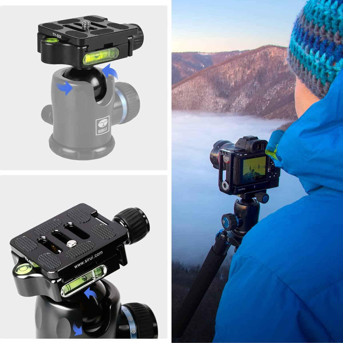 Sirui KX-Series Aluminium Tripod Head incl. TY-Series Quick Release Plate - Black