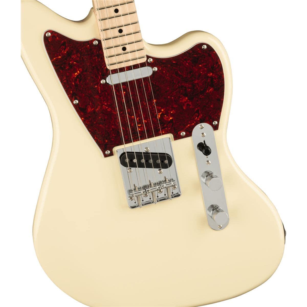 Squier Paranormal Offset Telecaster Electric Guitar, with 2-Year Warranty, Olympic White, Maple Fingerboard